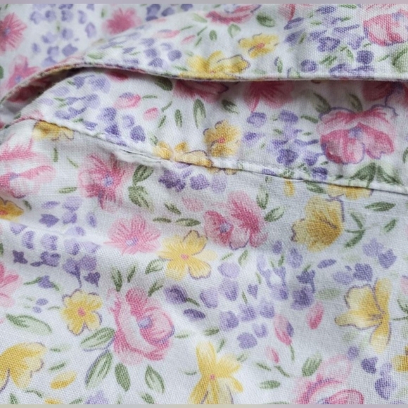 VTG 80's Separate Issue Multicolored Floral Womans Buttons Up Shirt Casual Top - Picture 6 of 8